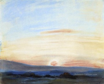 Eugène Delacroix œuvres - Etude de la mise en ciel Sun romantique Eugène Delacroix
